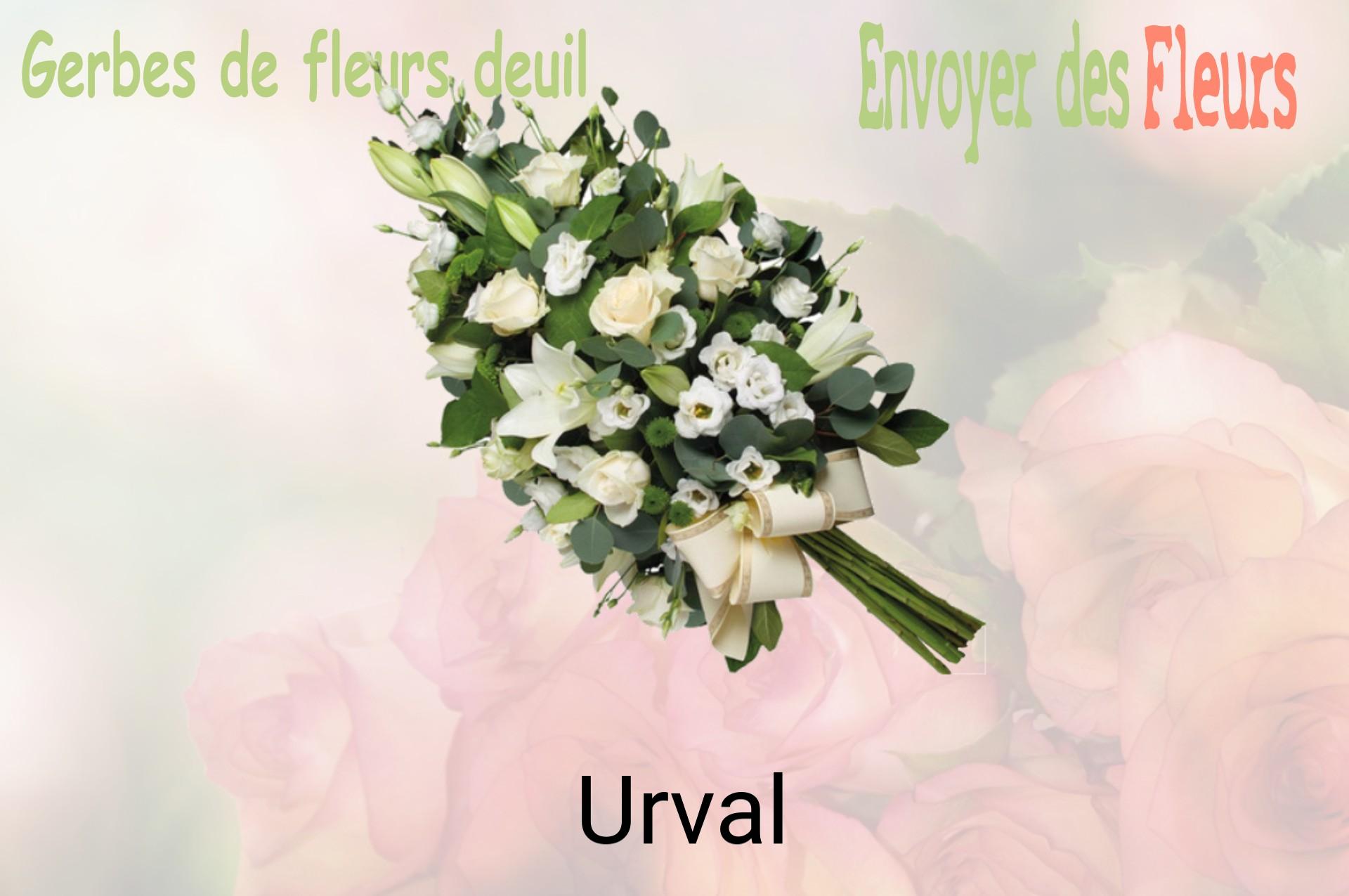 Gerbe de fleurs de deuil livrée à Urval